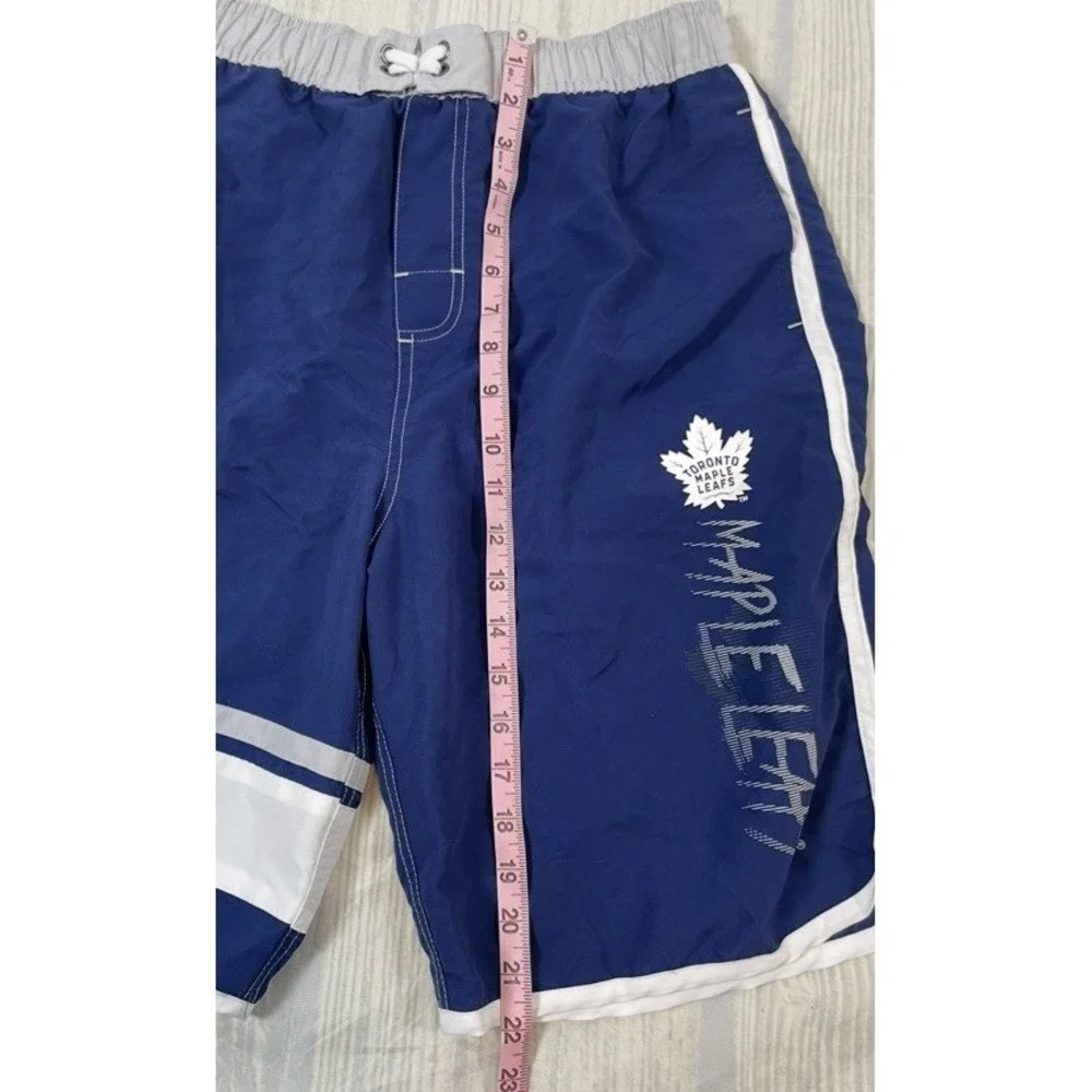 Outerstuff NHL Big Boys‎ Youth XL 18 Swim Shorts Toronto Maple Leafs Bieber Blue